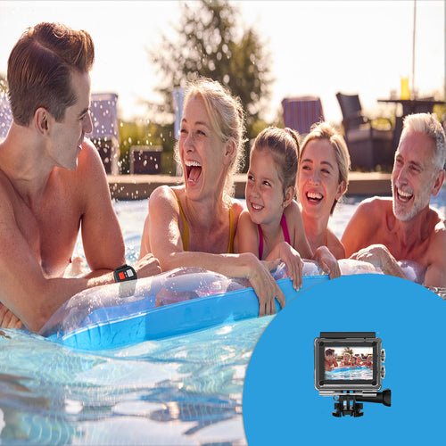 4K UHD Actionkamera med WiFi, Fjernkontroll og Vanntett Hus