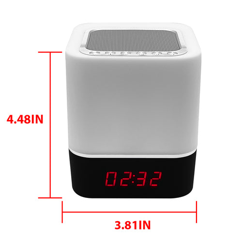 Zunammy Fargeskiftende Bluetooth Vekkerklokke med Høyttaler