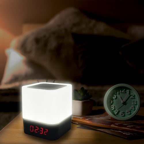 Zunammy Fargeskiftende Bluetooth Vekkerklokke med Høyttaler