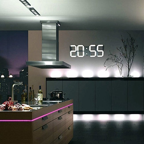 Digital LED Veggklokke med Fjernkontroll